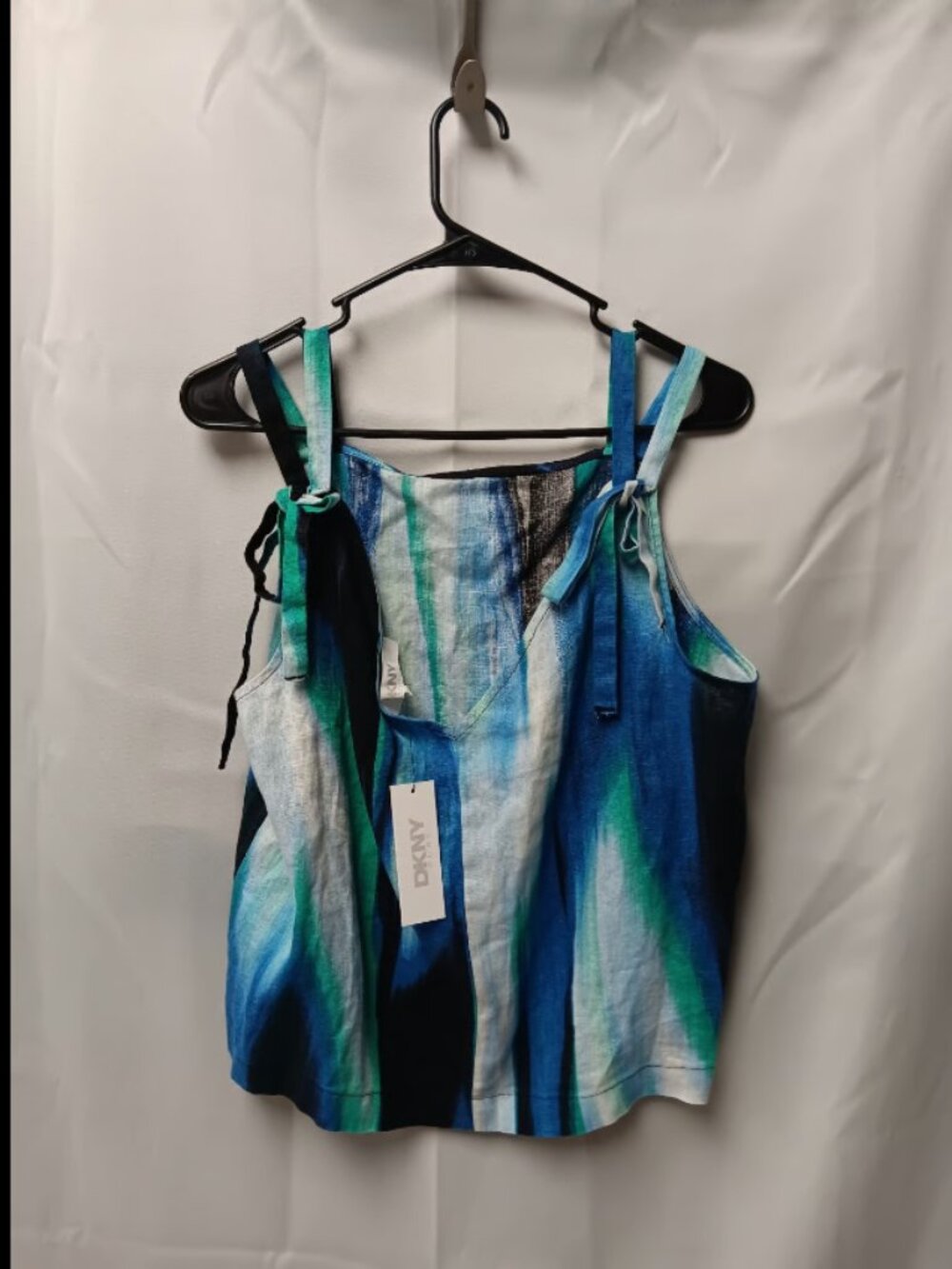 Womens Blue Shirt Top DKNY Size Medium ORG $89 NWT (rack6v) - Picture 3 of 6